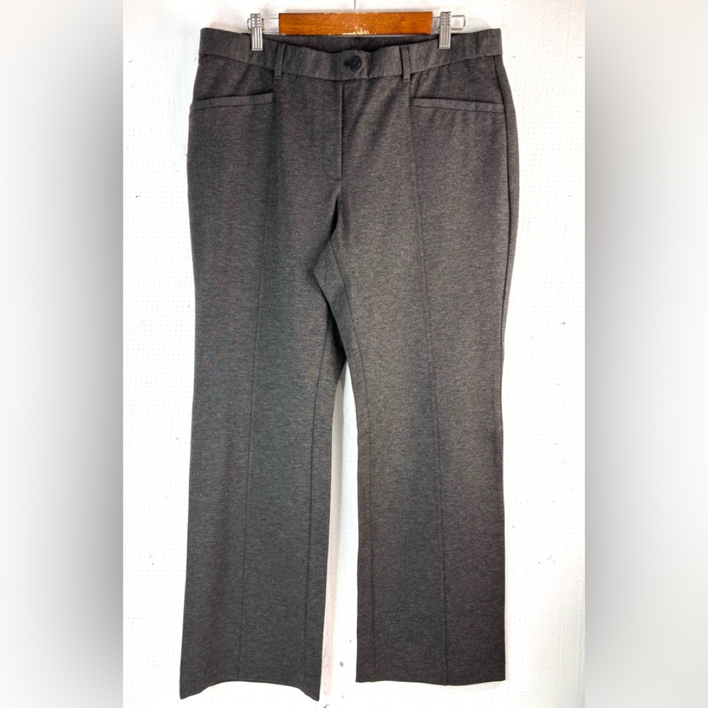 J.Jill Ponte L Perfect Gray Ponte Slacks Pants